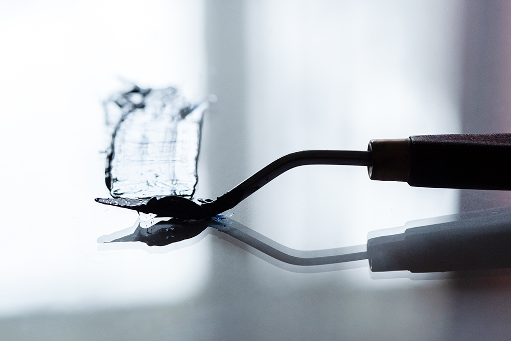 Macro image of printmaking ink