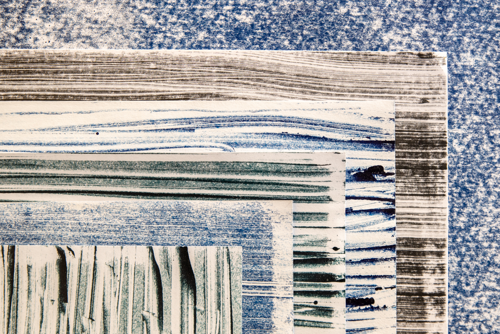 hand printed patterns with various textures